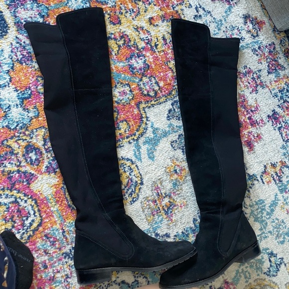 Stuart Weitzman Langdon Suede Over-The-Knee Boot. - Picture 2 of 5